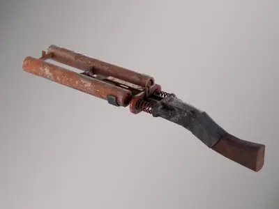 Game Ready Shotgun Low-poly 3D model