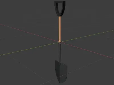 LOW POLY ASSET SHOVEL MODEL - LOWPOLYGONAL Low-poly 3D model
