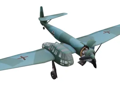 Blohm and Voss BV 141 Low-poly 3D model