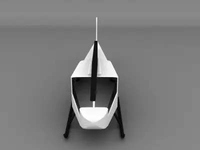 Helicopter Low-poly 3D model 4