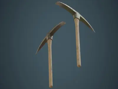 Pickaxe 2B Low-poly 3D model