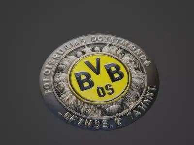 borussia dortmund Football Medallion 3D print model get