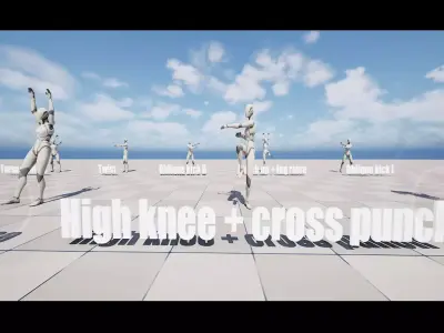 32 Fitness Workout Animation Pack Gym Exercises FBX 3D model 3D model