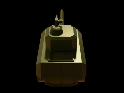 lowpoly tank Free low-poly 3D model