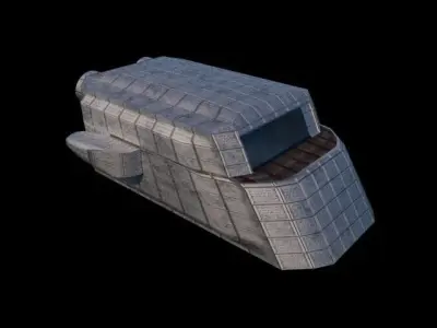 Space Cruiser Free low-poly 3D model