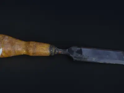 Vintage Chisel Low-poly 3D model