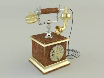 Antique telephone 3D model get