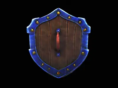 stylized shield 3D model purchase