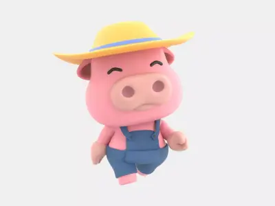Cute Pig 3D Illustration 3D model order