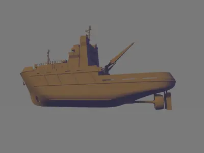 fishing vessel tugboat miniature 3D print model