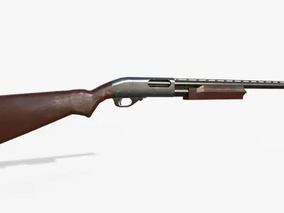Shotgun Remington 870 Low-poly 3D model