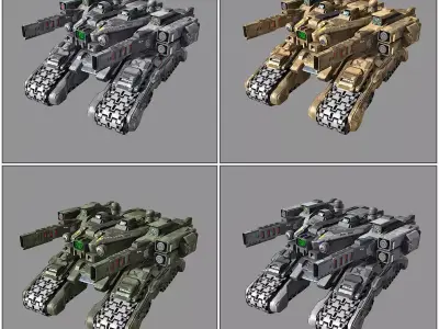 SF Drone Tank - MX5 Low-poly 3D model