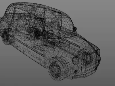 LTI Lowpoly London Taxi  Low-poly 3D model