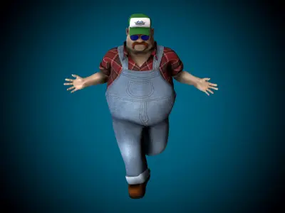 Mr Globetrotter Male Character PRO Low-poly 3D model