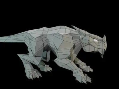 Pit Dragon SMALL Low-poly 3D model