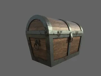 Game Ready Treasure Chest Free low-poly 3D model