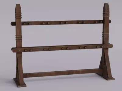 Weapon Stand Low-poly 3D model