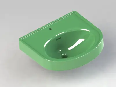 Ceramic Basin and Mold Design Free 3D model