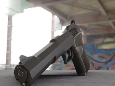 Gun Inspired in Automag-58  3D model