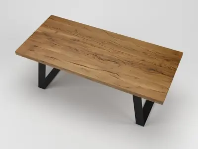 Viking table Low-poly 3D model