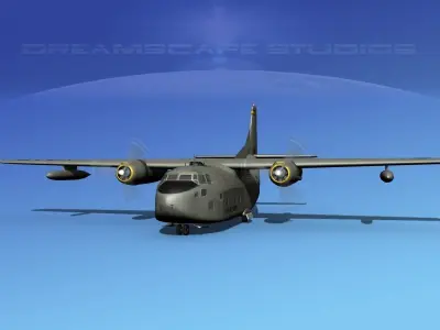 Fairchild C-123B Provider USAF 3 3D model