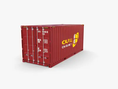 20ft Shipping Container Caru v2 3D model