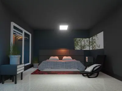 Chambre moderne 3D model