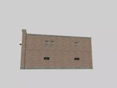 20th century architecture storefronts residences 3D model