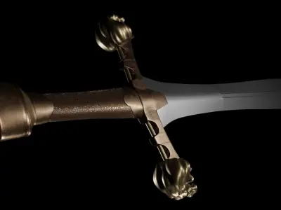 Gladius with Lion heads 3D model