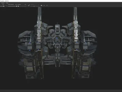 scifi-model-x285 spaceship 3D model