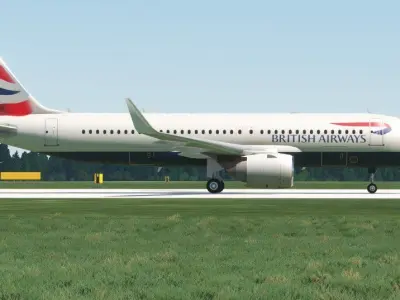 Airbus A320 Neo British Airways Low-poly 3D model