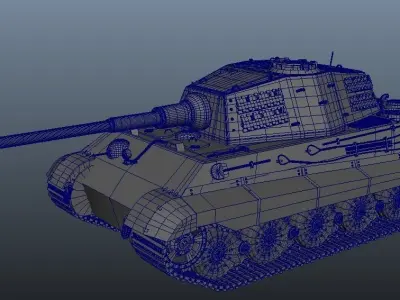 tiger type tank 3D model