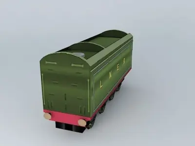 Eco Rail TrackNo. 2004 TenderDummy Old Steam Days Free 3D model