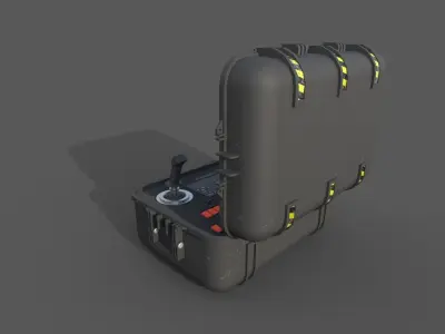 Ground Control Station Low-poly 3D model