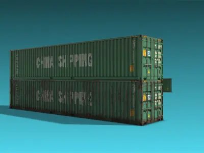 Shipping Container 07 Low-poly 3D model