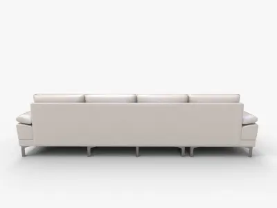 Millisan Wide Symmetrical Sofa Chaise 3D model