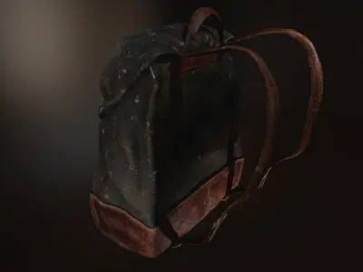 Backpack 3 Low-poly 3D model