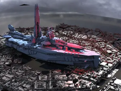 Battle Ship darkwraith 3D model