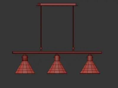 GLASS INDUSTRIAL LAMP 3D model