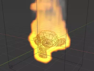 Burning monkey 3D model