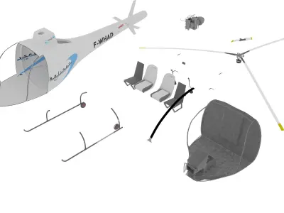 NEW AWESOME HELICOPTER RIGGED  Low-poly 3D model