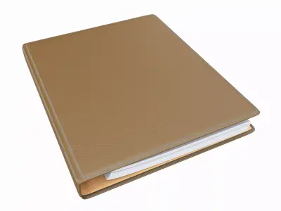 Office document binder mockup 02 3D model