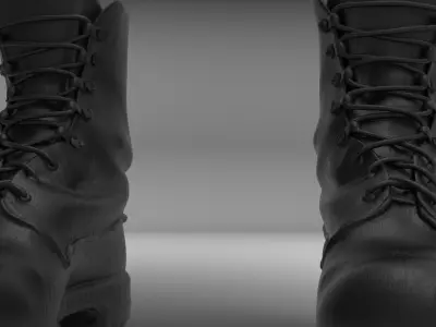 TACTICAL MILITARY BOOTS 3D print model