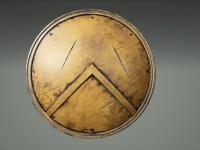 Historic Greek Shields Low-poly 3D model