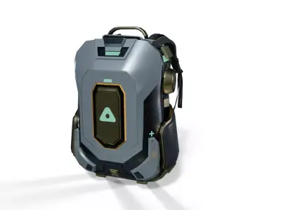 Sci-Fi Backpack - Modular Combat Pack  3D model