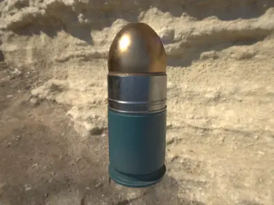 40mm grenade M3XX Low-poly 3D model