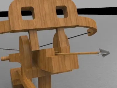 Ballista wooden structure Free 3D model