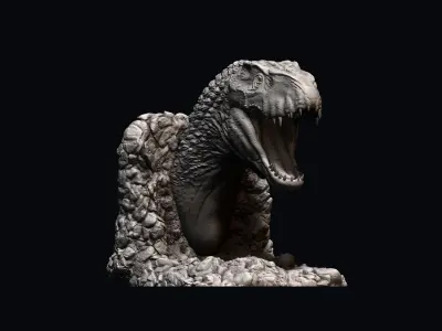 T REX Head - STL 3D print model