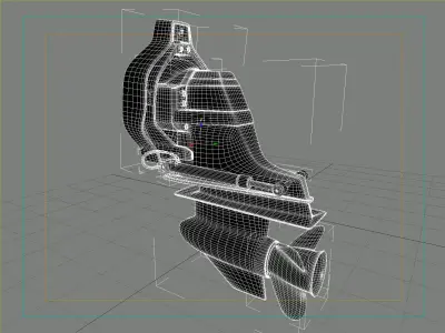 Sterndrive boat propeller 3D model