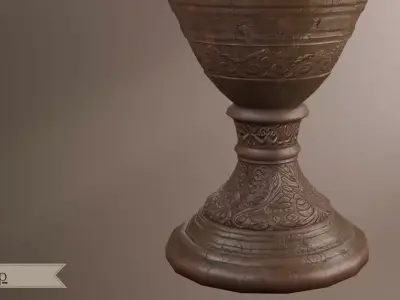 Vase - Antique Vase 3D Lowpoly model Low-poly 3D model